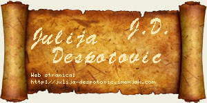 Julija Despotović vizit kartica